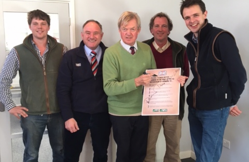 David Tredinnick MP supporting local farmers.