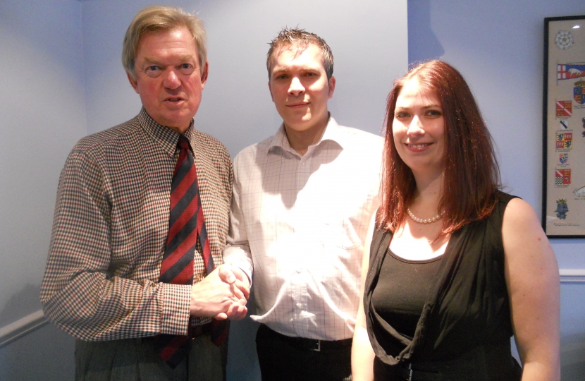 David Tredinnick MP with Paul and Elestren Vassalli of online start up Palestren