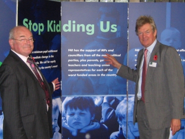 David Tredinnick at an F40 Group Conference with F40 Chairman Ivan Ould (left)