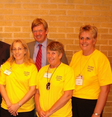 David Tredinnick helping out at Hinckley's Older Voices Day.