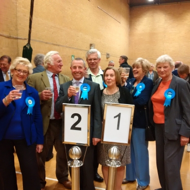 Local Conservatives celebrate taking 21 Borough Council seats.