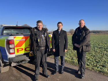 Luke with rural police